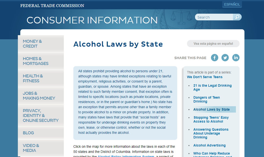 Alcohol Laws by State