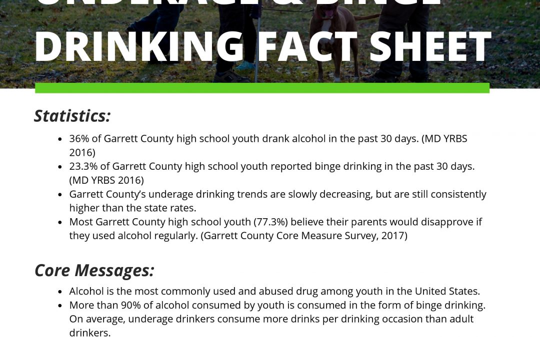Garrett County DFCC Underage and Binge Drinking Fact Sheet