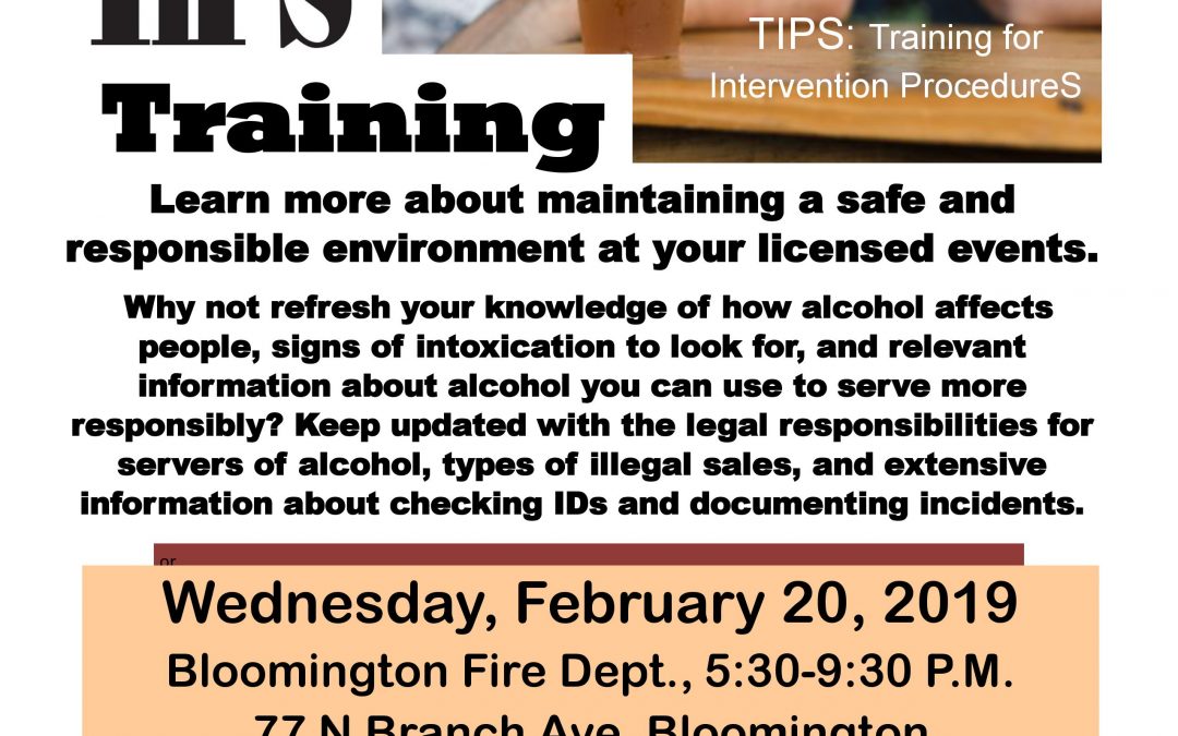 Two FREE TIPS Trainings Offered by the Garrett County Health Department!